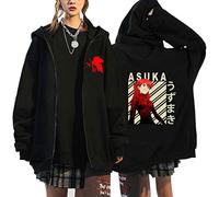 XSLGOGO Unisexe Anime Eva Sweat à Capuche Ayanami Shinji Asuka Cardigan à Capuche avec Fermeture éclair Sweat-Shirt Eva Engel Cosplay Evangelion