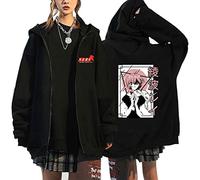 XSLGOGO Unisexe Anime Eva Sweat à Capuche Ayanami Shinji Asuka Cardigan à Capuche avec Fermeture éclair Sweat-Shirt Eva Engel Cosplay Evangelion