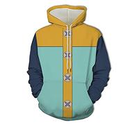 XSLGOGO Unisexe Anime The Seven Deadly Sins Sweat à Capuche zippé Meliodas Graphiques à Manches Longues Pull King Cosplay Sweat