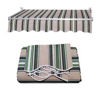XSMYdpuk Auvent de terrasse rétractable, Couverture Pare-Soleil d'extérieur, Jardin, terrasse, Cour, auvent de Remplacement, Tissu imperméable, Toile pour Cour, terrasse, pergola (Taille : 2,4 x 2 m,