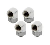 XSPC Adapter 90 Grad G1/4 Zoll AG Auf G1/4 Zoll IG - drehbar, Chrome, 4er-Pack