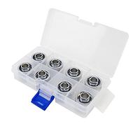 XSPC G1/4" Compression Fitting 1/2" ID 3/4" OD 19/13mm V2 Pack of 8 Chrome