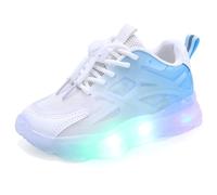 XSportmode Chaussures LED for enfants, Sneakers clignotantes for garçons lumineuses for filles avec lumière Baskets légères, antidérapantes et respirantes for le printemps et l'été 21-36(blanc,34 EU)