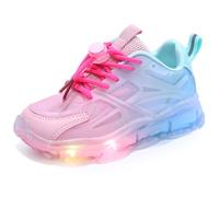 XSportmode Chaussures LED for enfants, Sneakers clignotantes for garçons lumineuses for filles avec lumière Baskets légères, antidérapantes et respirantes for le printemps et l'été 21-36(Rose,32 EU)