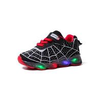 XSportmode Chaussures Lumineuses Unisexes Baskets Lumineuses Cool Spider Basses for Garçons Et Filles Baskets Clignotantes for Tout Petits 21-36EU (Color : nègre, Taille : 25 Length 15.5cm)