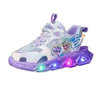 XSportmode LED Sandales for filles, chaussures de princesse Elsa, baskets for enfants, chaussures d'intérieur légères et tendance, baskets en maille for la plage (23-37 EU)(Violet,32 EU)