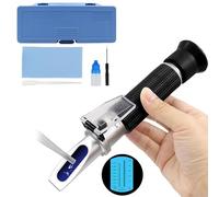 XSQD Réfractomètre Salinité à Main, Testeur Densité De Sucre, Détecteur Automatique d'alcool Récupération De Température ATC, Convient pour Le Degré De Sucre, l'Alcool, Le Test La Teneur en Salinité