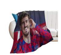XSQING Antoine Griezmann Couverture polaire en flanelle douce et pelucheuse pour toutes saisons, 76,2 x 101,6 cm, 300 g/m²
