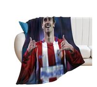 XSQING Antoine Griezmann - Couverture polaire épaisse et chaude en flanelle douce, pelucheuse pour toutes saisons, 127 x 152,4 cm
