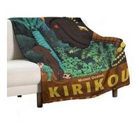 XSQING Kirikou Et La Sorcière - Couverture polaire douce en flanelle pour décoration d'automne - Pour lit, canapé, camping - 76,2 x 101,6 cm