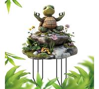 xStakes décoration de jardin : insert de patio de tortue acrylique 2D 2D, épi de extérieure colorée | Ornement d'art de patio créatif manuel, sculpture de prise de terre résiste