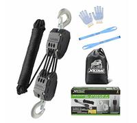 XSTRAP Palan à Corde de 15,2 m, système de poulie pour soulever des Objets Lourds, résistance à la Rupture de 907 kg avec 2 Boucles Souples (Noir)
