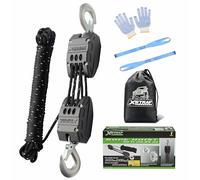 XSTRAP Standard Poulie de palan à Corde réfléchissante Robuste de 0,9 kg de 15,2 m avec 2 Boucles Souples de 45,7 cm pour élevage, Garage, entrepôt, constructions (AHLT0003)