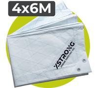 Xstrong Pro 200 Bâche 4x6 blanche étanche Super forte avec œillets