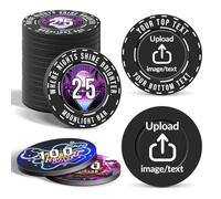 XSTZR 100 à 1000 Jetons de Poker Personnalisables - Impression Recto Verso en Couleurs - Idéal pour Bars, Entreprises & Événements