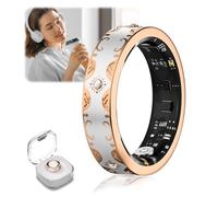 XSWCCJJ 2026 TOP 1 9.0 Smart Ring and Charging Case 【Industry First - 0 Measurement Erre】【IP68 Waterproof】 Smart Ring for Sleep Tracker Wearable, SpO2, Fitness 【White 8#】