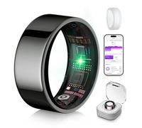 XSWCCJJ Bague intelligente 6.0 et étui de chargement【L'industrie d'abord - Erreur de mesure 0】【Étanchéité IP68】 Bague intelligente 2025 pour homme et femme pour suivi du sommeil, SpO2, anneau de
