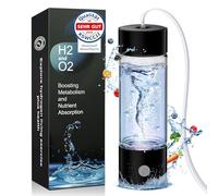 XSWCCJJ Bouteille d'eau hydrogène 2026 【Nouvelle technologie SPE PEM - 5000 PPB】 Hydrogen Water Bottle Traitement de l'eau en 3 minutes, 450 ml Noir