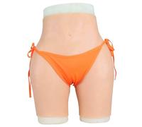 XSWL Caleçon Vagin en Silicone Faux Vagin sous-vêtements Culotte pour Travestis Drag Queen,Girly White,One Size