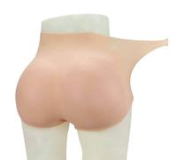 XSWL Culotte réaliste en Silicone imitant Un vagin pour travestis, Culotte dissimulatrice, Culotte rehausseuse de Fesses, Short rehausseur de Fesses.,Girly White,One Size