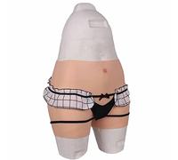 XSWL Culotte Vagin Factice en Silicone, Gaine Cachante, Shorty Rehausseur de Fesses pour Travestis, Transgenres, Drag Queens,Skin Color,One Size