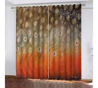 xszhqxxla Rideau Occultant Enfant Peinture À L'Huile Paysage Abstrait 140X100Cm Rideau Occultant 3D Rideau Économie D'Énergie Et Réduction Du Bruit Avec Oeillet Polyester - Pour Chambre D'Enfant Cuisi