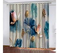 xszhqxxla Rideau Salon Occultant - Capucine Chinoise 140X100Cm Isolant Thermique Rideaux À Oeillets Solid Lourd Décoration De Fenêtre Pour Chambre Chambre De Garçon, Salon, Chambre