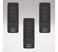 XT4 433/868 FDS - Télécommande Portail 4 canaux - Réf. 787018 - Nouvelle génération - Bi-fréquence 433 + 868 MHz - rétrocompatible SLH + 1 Porte-clés DOMOBIP (Noir - Lot de 3)