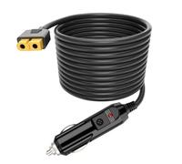 XT60 Câble adaptateur femelle vers prise de charge de voiture 12 V/24 V compatible avec panneau solaire et alimentation extérieure Courant stable