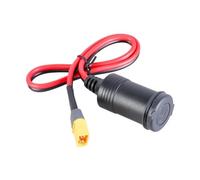 XT60 Câble adaptateur mâle/femelle vers allume-cigare de voiture 14 AWG, cordon d'alimentation 12 V 24 V avec fusible 15 A pour station d'alimentation portable, générateur solaire, batterie de bateau