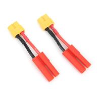 XT60 Male 4.0 Connecteur de bilan gainé Câble de charge RC Hélicoptère Lithium Polymer Batterie Black Red 5cm 12#