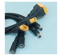 XT60 mâle/femelle vers DC5521 DC5525 Câble adaptateur d'alimentation 0,3 m 15 A, cordon de charge en silicone 20AWG pour TS100 Soldering Iron FPV Monitor Drone Battery Solar Panel (DC5525 M à XT60 M)