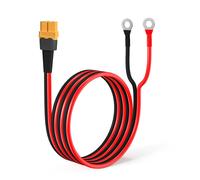 XT60 Terminal Cable to O-Ring 12AWG XT60 Female to O-Ring Connector Cable with Pure Tinned Wire for Remote Control Battery,Portable Solar Power Plant and