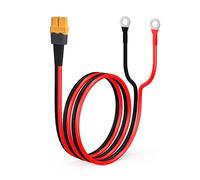 XT60 Terminal Cable to O-Ring 12AWG XT60 Female to O-Ring Connector Cable with Pure Tinned Wire for Remote Control Battery,Portable Solar Power Plant and.