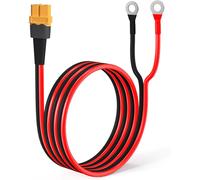 Xt60 Terminal Cable To O-Ring 12awg Xt60 Female To O-Ring Connector Cable With Pure Tinned Wire For Remote Control Battery,Portable Solar Power Plant And.[T112]