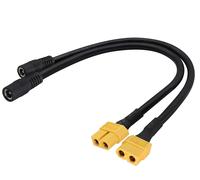 Xt60 To Dc Adapter Cable Xt60 Bullet Connector To Dc 5.5x2.5mm Female Power Jack Adapter Cable For Ts100 Soldering Iron,Fpv Monitor Power,Drone Power Cord.(30 Cm-2pack)