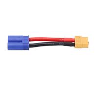 XT60 to EC5 RC Connector Cable | Bendable Silicone Wire for RC Cars/Drones/Boats | 12AWG High Current Safe Connection | Reusable Plug Design