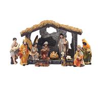 Xtahdge CrèChe de NoëL CrèChe Groupe ScèNe la DéCoration Coffret de NoëL RéSine Artisanat