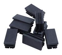 Xtahdge Lot de 8 embouts obturateurs rectangulaires en plastique noir 20 mm x 40 mm
