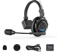 Xtalk Casque Sans Fil Full Duplex X1, 2,4 G Système De Communication Pour Équipe D'Annulation Du Bruit Avec 1 Écouteurs
