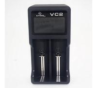 XTAR Chargeur intelligent VC2 à 2 canaux avec entrée USB et écran couleur