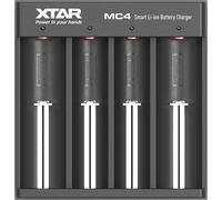 XTAR Chargeur USB à 4 baies Port de charge micro USB, pour batteries Li-ion MC4