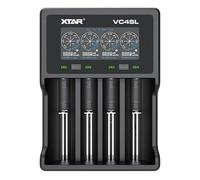 Xtar Chargeur VC4SL pour 4 piles rechargeables AAA/AA/18650 – USB QC3.0 – Noir