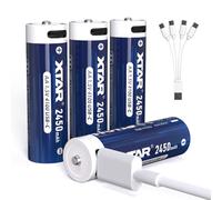 XTAR Lot de 4 piles AA rechargeables 1,5 V avec USB-C - Charge rapide de 4100 mWh - Alternative idéale aux piles AA jetables et Ni-MH