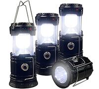 Lanterne de camping LED pliable portable XTAUTO légère étanche à énergie solaire USB rechargeable lampe de poche LED kit de survie pour intérieur et extérieur, lumière d'urgence, pannes de courant