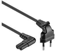 XTC Cordon d’alimentation bipolaire Standard EU vers C7 coudé à 90° pour téléviseur à écran plat, écran d’ordinateur, radio