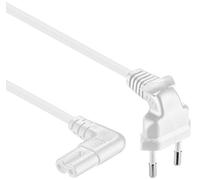 XTC Cordon d’alimentation bipolaire Standard EU vers C7 coudé à 90° pour téléviseur à écran plat, écran d’ordinateur, radio