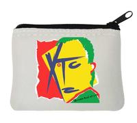 XTC Drums and Wires Rock Pochette porte-monnaie en néoprène avec logo coloré Blanc 10 x 11 cm