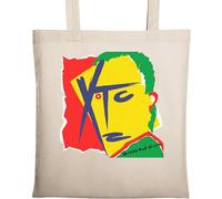 XTC Drums and Wires Rock Sac fourre-tout en coton écologique naturel avec logo coloré Beige