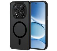 XTCASE Coque de protection pour Xiaomi Redmi Note 15 5G - Magnétique - Compatible avec Magsafe - Mat et translucide - Arrière en polycarbonate résistant aux rayures - Pare-chocs en TPU - Noir